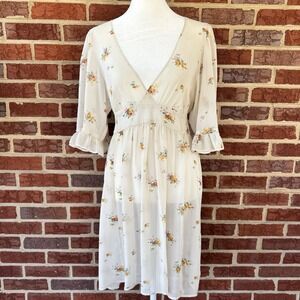 Betsey Johnson x Vintage for Urban Outfitters Sheer Dress Size L Floral Coquette